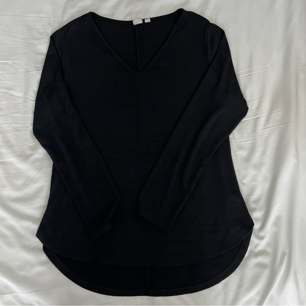 Gap Maternity V-Neck Sweater, Black, Size Large